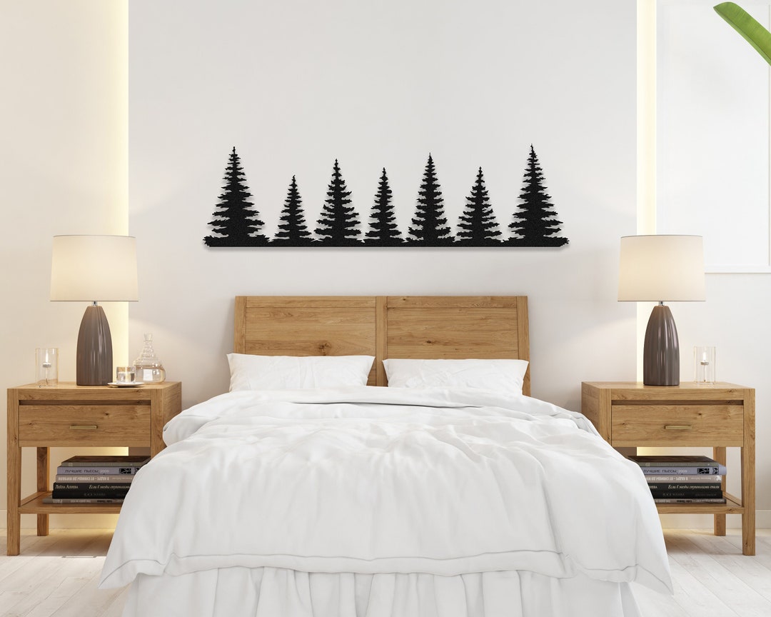 Vertical Metal Forest Wall Art Tree Metal Wall Decor Tree Etsy