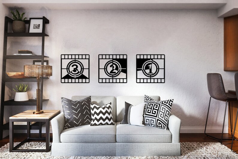 Home Theater Wall Decor Movie Room Decor Black Metal Wall - Etsy