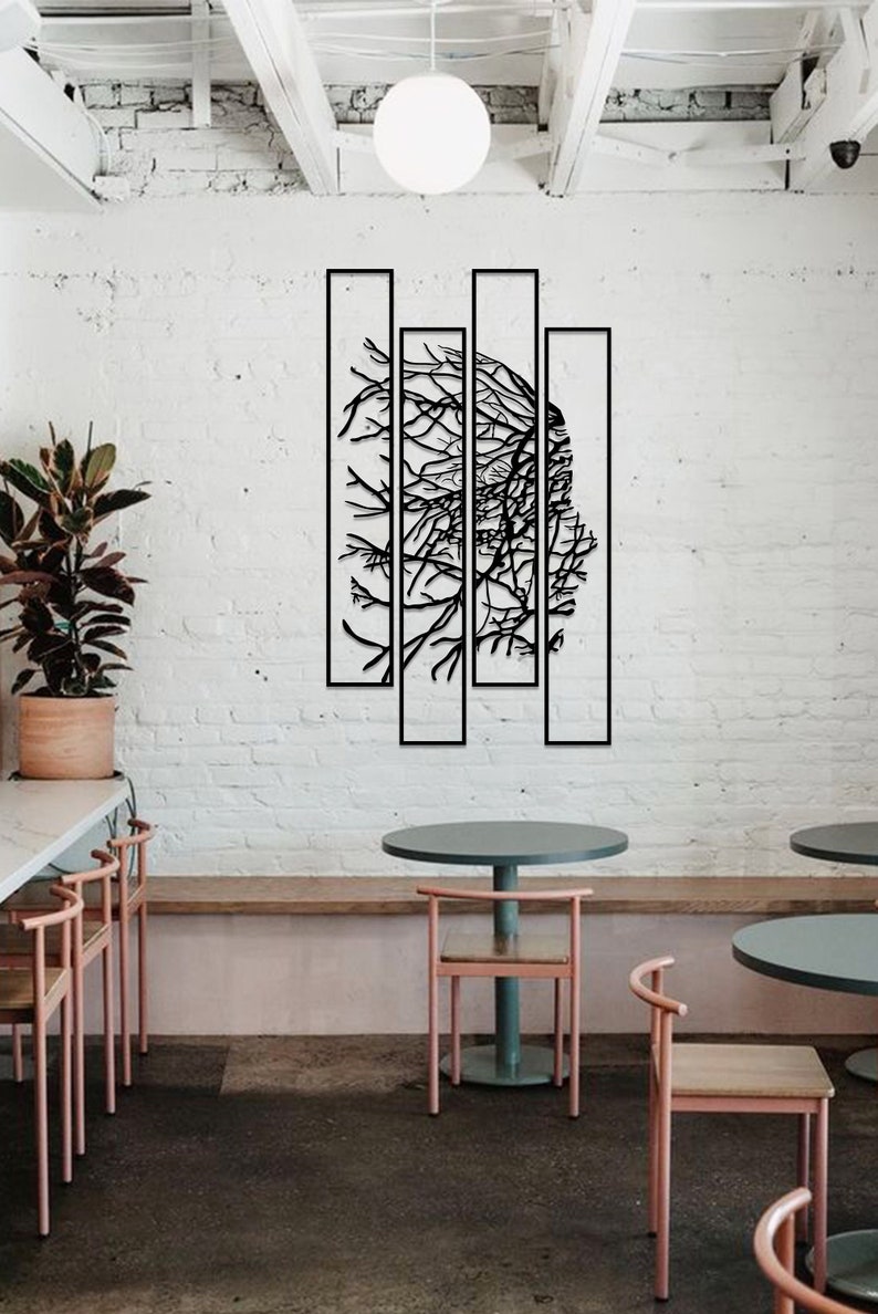 Tree of Life Black Metal Wall Art Decor Extra Large Home Etsy