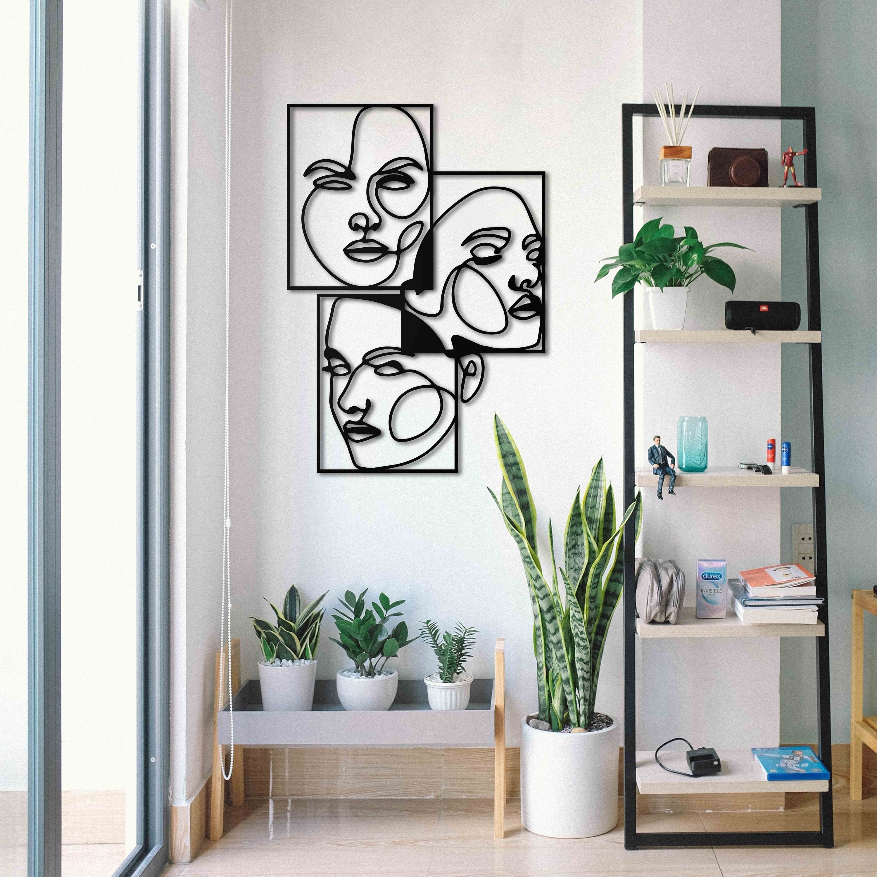 Abstract Line Art Modern Wall Art Minimalist Line Art Metal Etsy Canada