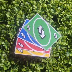 Reverse Card Bank Card 4x Skins Sticker, Uno Credit card funny decal meme  tiktok