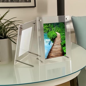 A4 Acrylic Floating Frame: Modern Tabletop Photo Display