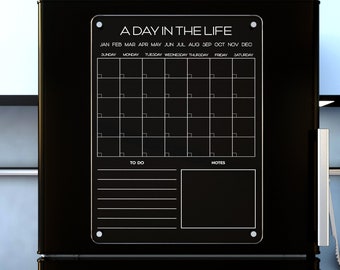 Magnetic Fridge Calendar, Dry Erase Acrylic Planner 2025, Custom Weekly Acrylic Board For Kitchen, Modern Design Mother's Day Gift For Mom