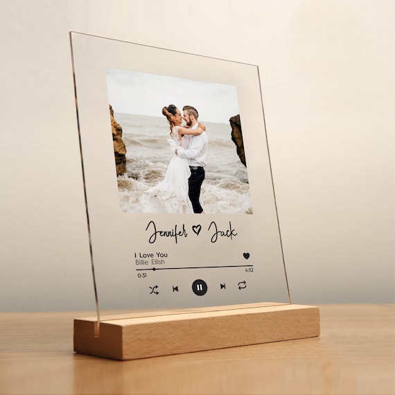 Custom Acrylic Song Plaque, Anniversary Gift for Boyfriend, Personalized  Music Plaque Stand, Couples Wedding Gift, Plaque With Photo Frame - Etsy