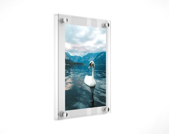 Custom Size Floating Acrylic Frame - Stylish Wall Art Display, Plexiglass Poster & Picture Frame, Clear Picture Frame, Poster Frame