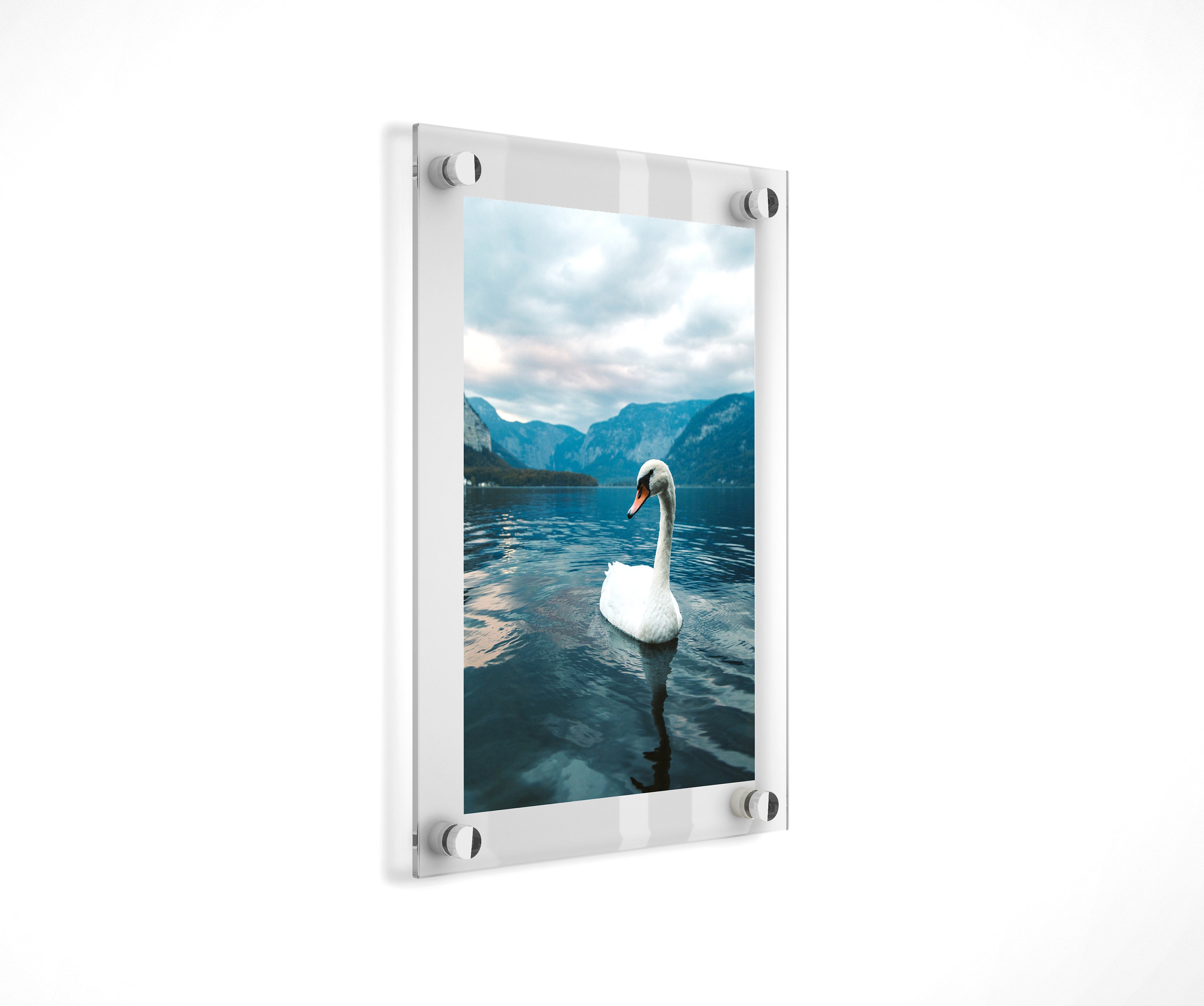 3 Pack (20 x 30) Clear Acrylic Wall Mount Floating Frameless Picture  Frame Double Panel Plexiglass Display with Metal Standoff for Photos  Artwork
