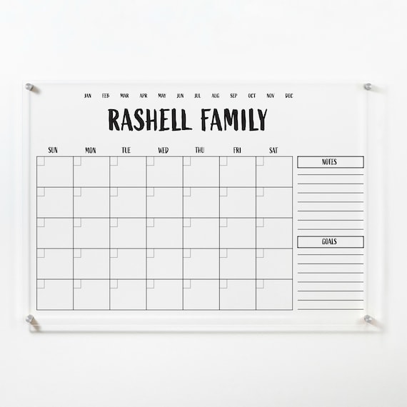 Acrylic Wall Calendar, Dry Erase Acrylic Weekly Calendar 2024, Custom  Family Glass Board, Whiteboard Planner Large, Goals and Action Plan - Etsy