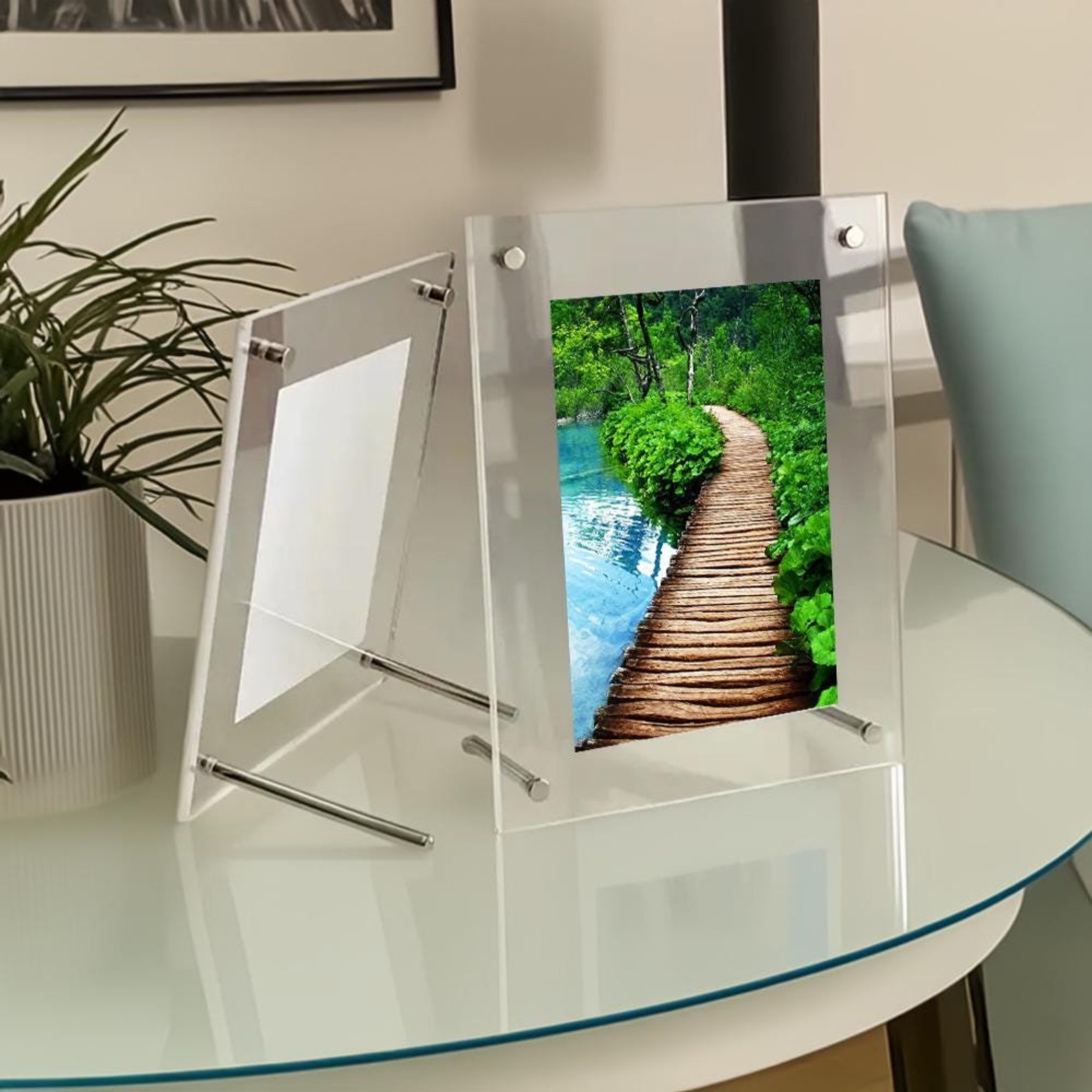 A4 Acrylic Floating Frame: Modern Tabletop Photo Display - Etsy