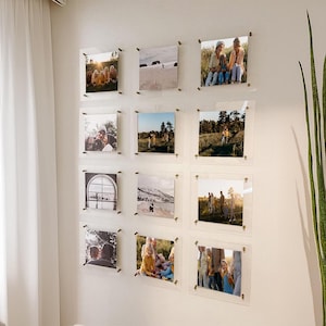 Double Panel Acryl schwimmende Rahmen, wählen Sie Ihre Größe, personalisierter Acryl-Bilderrahmen, schwimmender Acrylrahmen