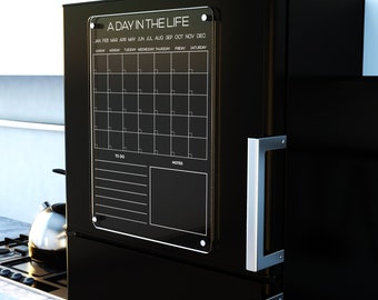 Magnetic Fridge Calendar, Dry Erase Acrylic Planner 2025, Custom Weekly Acrylic Board For Kitchen, Modern Design Mother's Day Gift For Mom