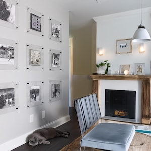 Molduras Flutuantes Acrílicas de Painel Duplo, Escolha Seu Tamanho, Moldura Acrílica Personalizada, Moldura Acrílica Flutuante