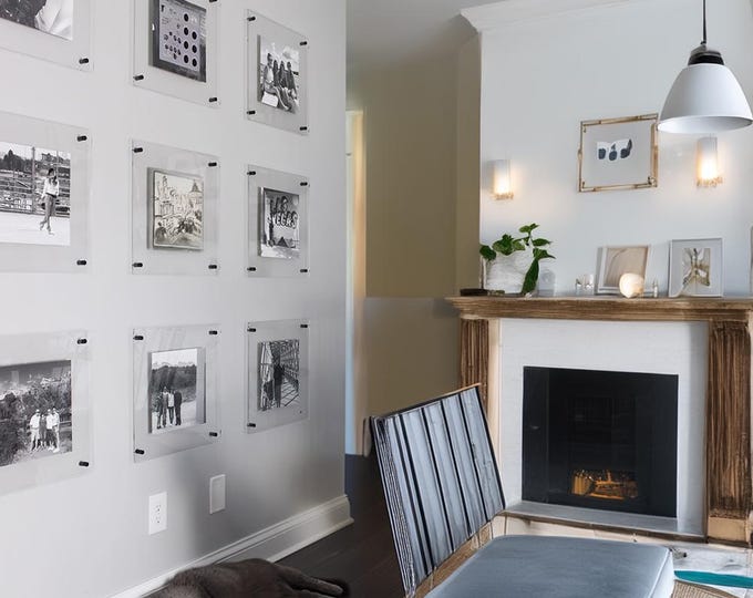 Featured listing image: Custom Size Floating Acrylic Frame - Stylish Wall Art Display, Plexiglass Poster & Picture Frame, Gift idea for everyone