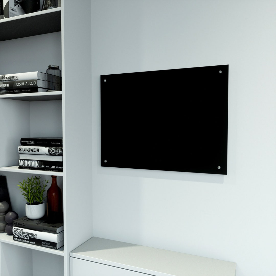 Blank Acrylic Dry Erase Board Black, Black Plexiglass Board, Square