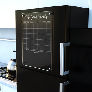 Magnetic Calendar For Fridge, Monthly Fridge Calendar 2025, Acrylic Dry Erase Acrylic Calendar, Refrigerator Calendar Magnet, Family Planner