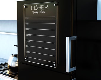 Magnetic Calendar For Fridge, Dry Erase Magnetic Fridge Calendar 2025, 2025 Family Calendar, Weekly Meal Planner Board, Acrylic Menu Board