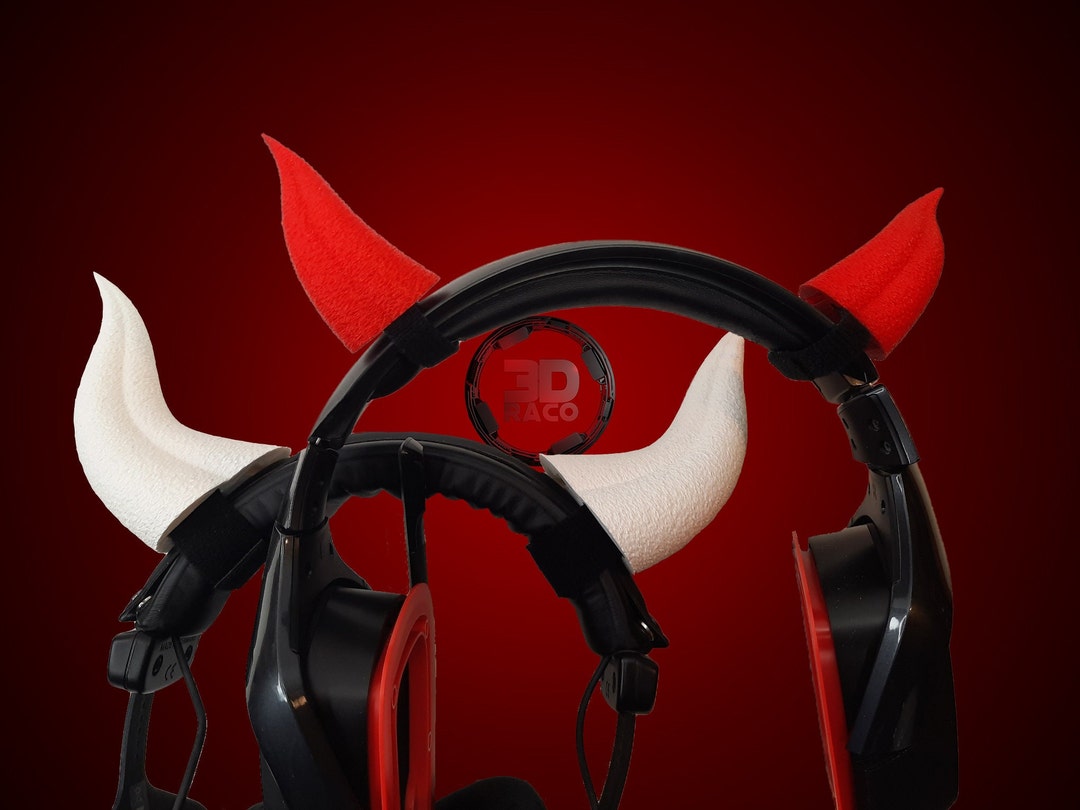 Headset Hörner - Gothic Teufelshörner für Kopfhörer, Headset Zubehör ...