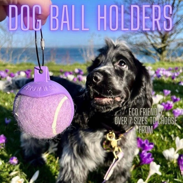 The orginal Dog ball holder, Multiple sizes, dog accessories, dog walking, unique gift, tennis ball holder, Eco friendly, throw n go, gift