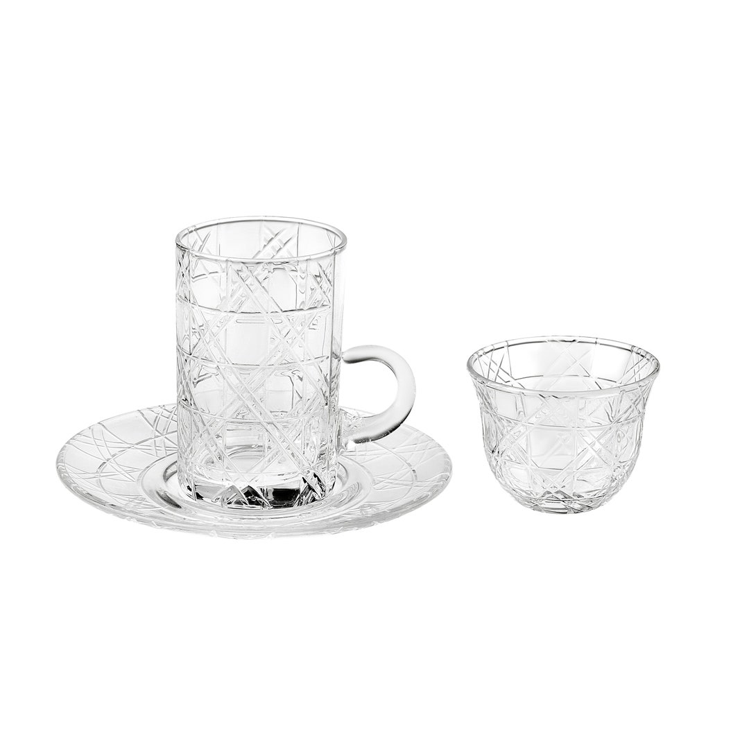 Turkish Tea Set for 6 Person 18 Pieces Etsy