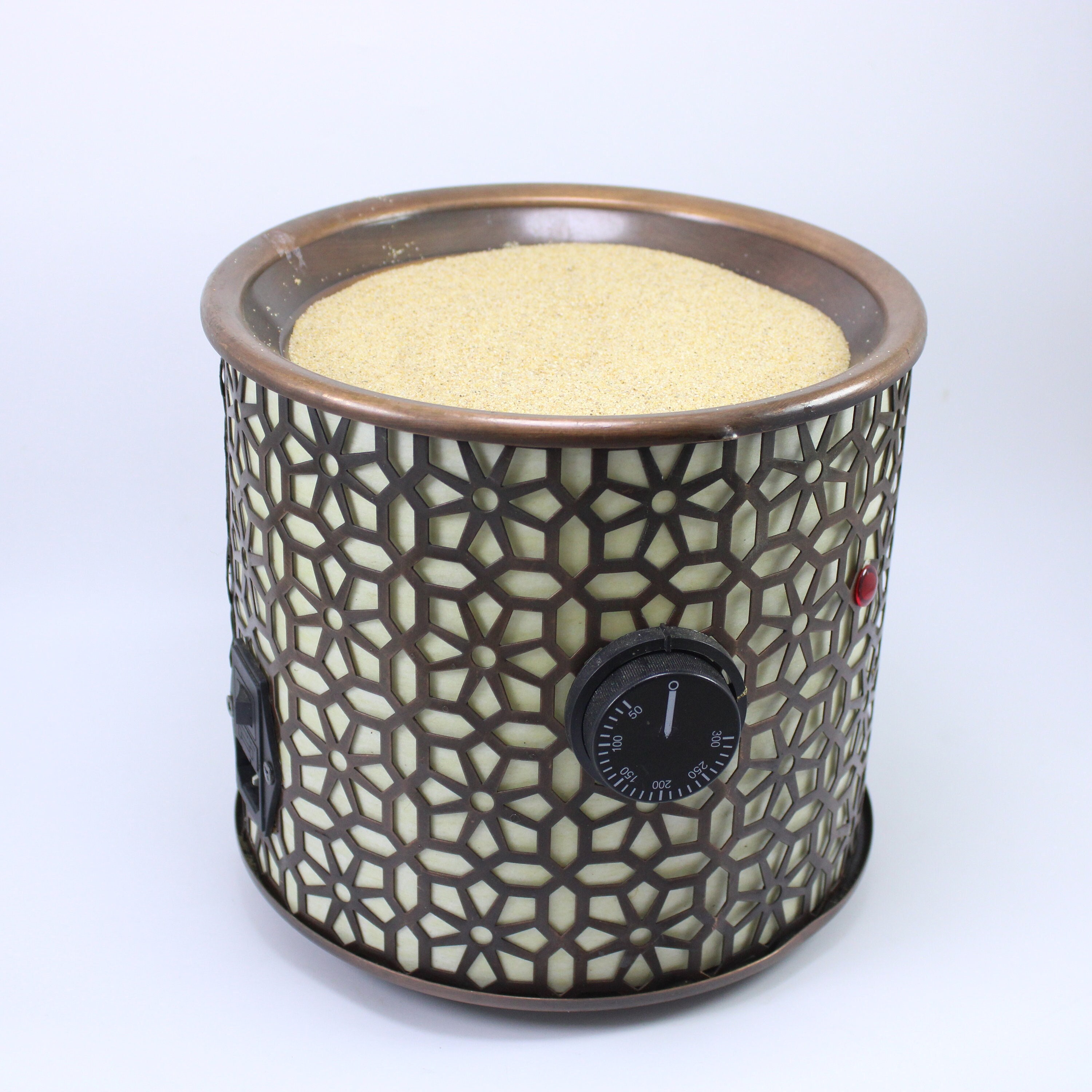 Comprar Cafetera turca de arena chapada en cobre auténtica, máquina de  calentamiento pequeña y redonda marrón, con cafetera turca ligera y de 3  tamaños