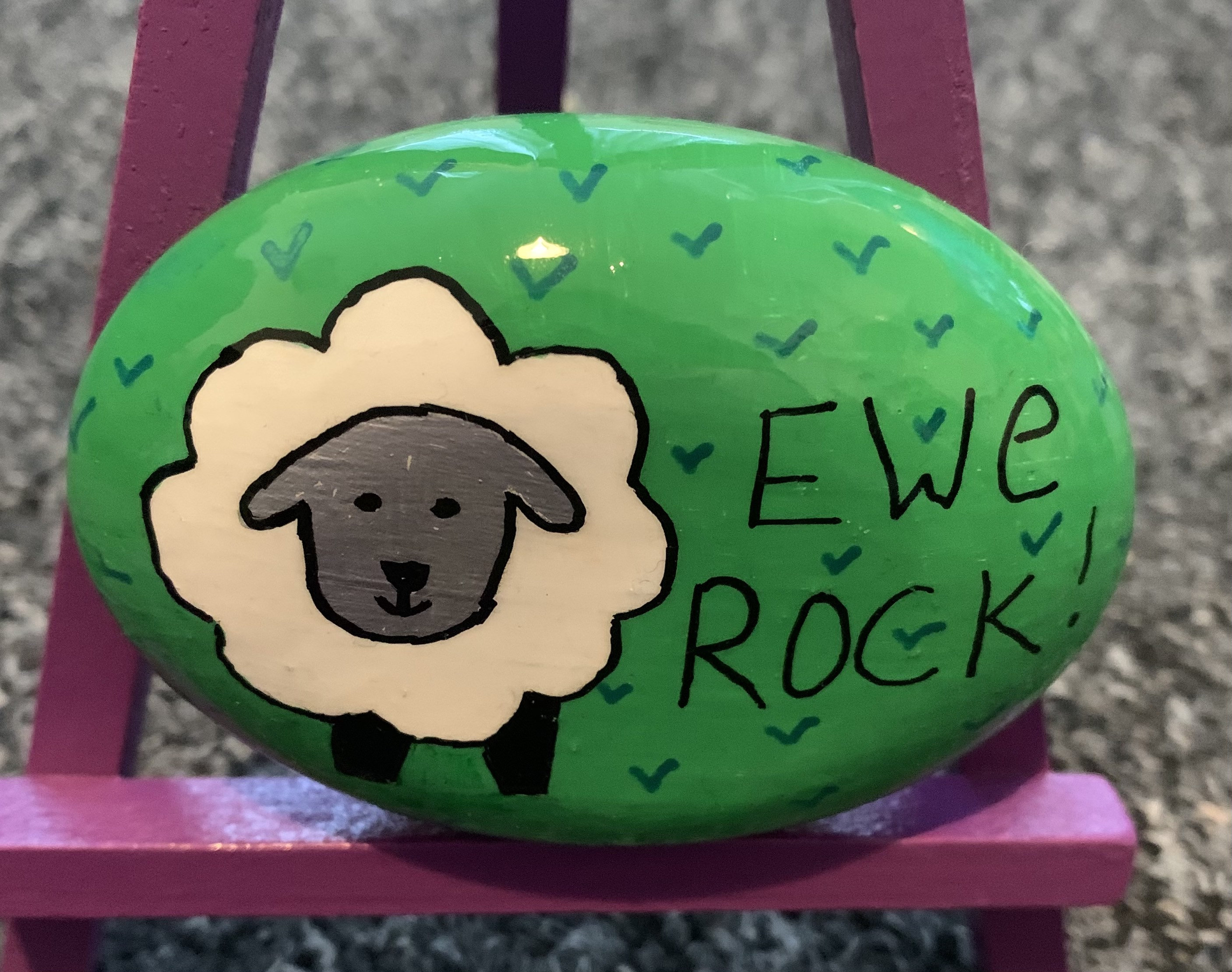 Ewe rock handmade rock / gifts / Teacher gifts / gifts for Etsy