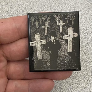 Damien Enamel Pin! Special Heavy Black Metal Epoxy! Huge 2-Inch tall