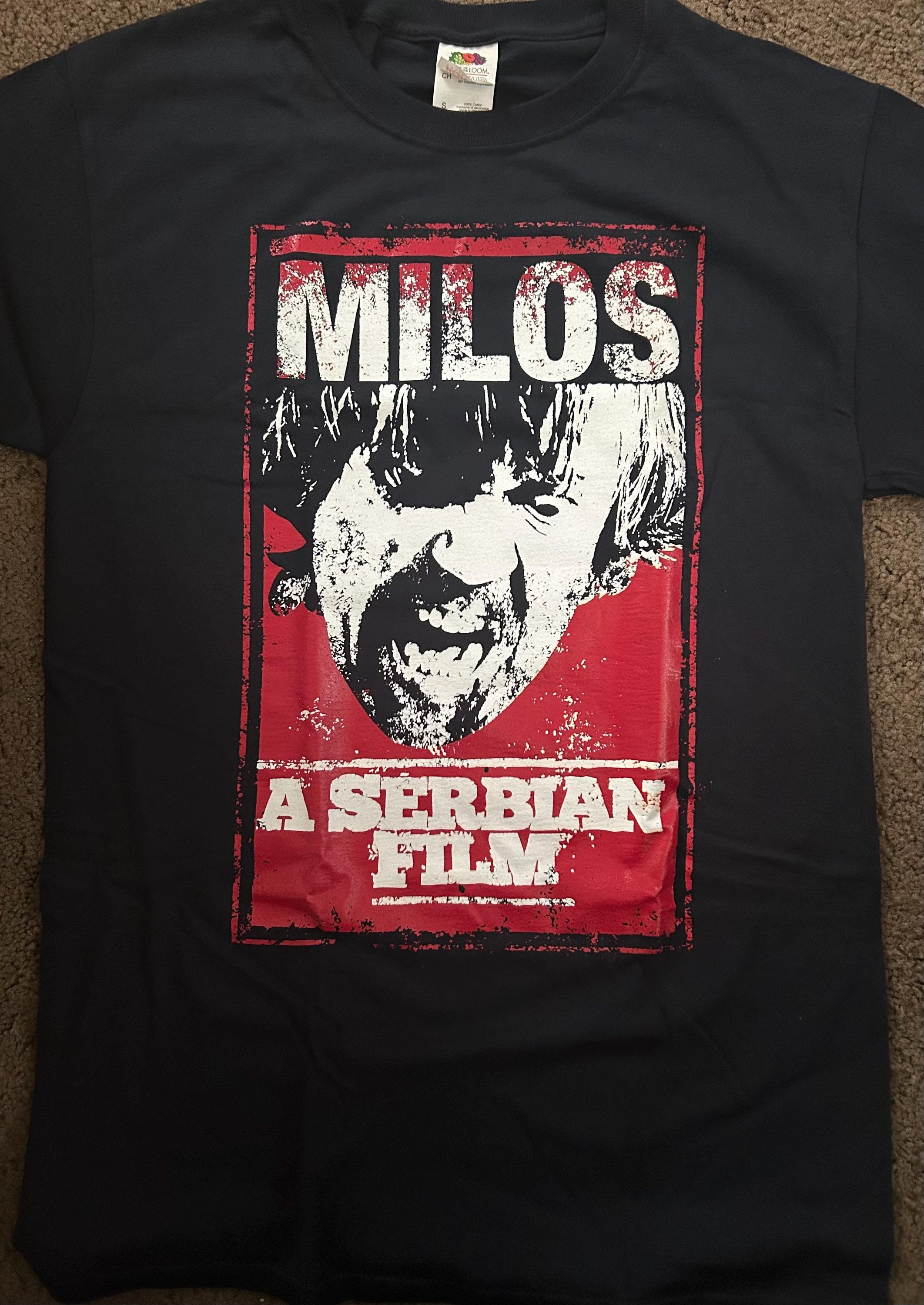 Small Milos A Serbian Film T-shirt. Original Rotten Cotton Hand 