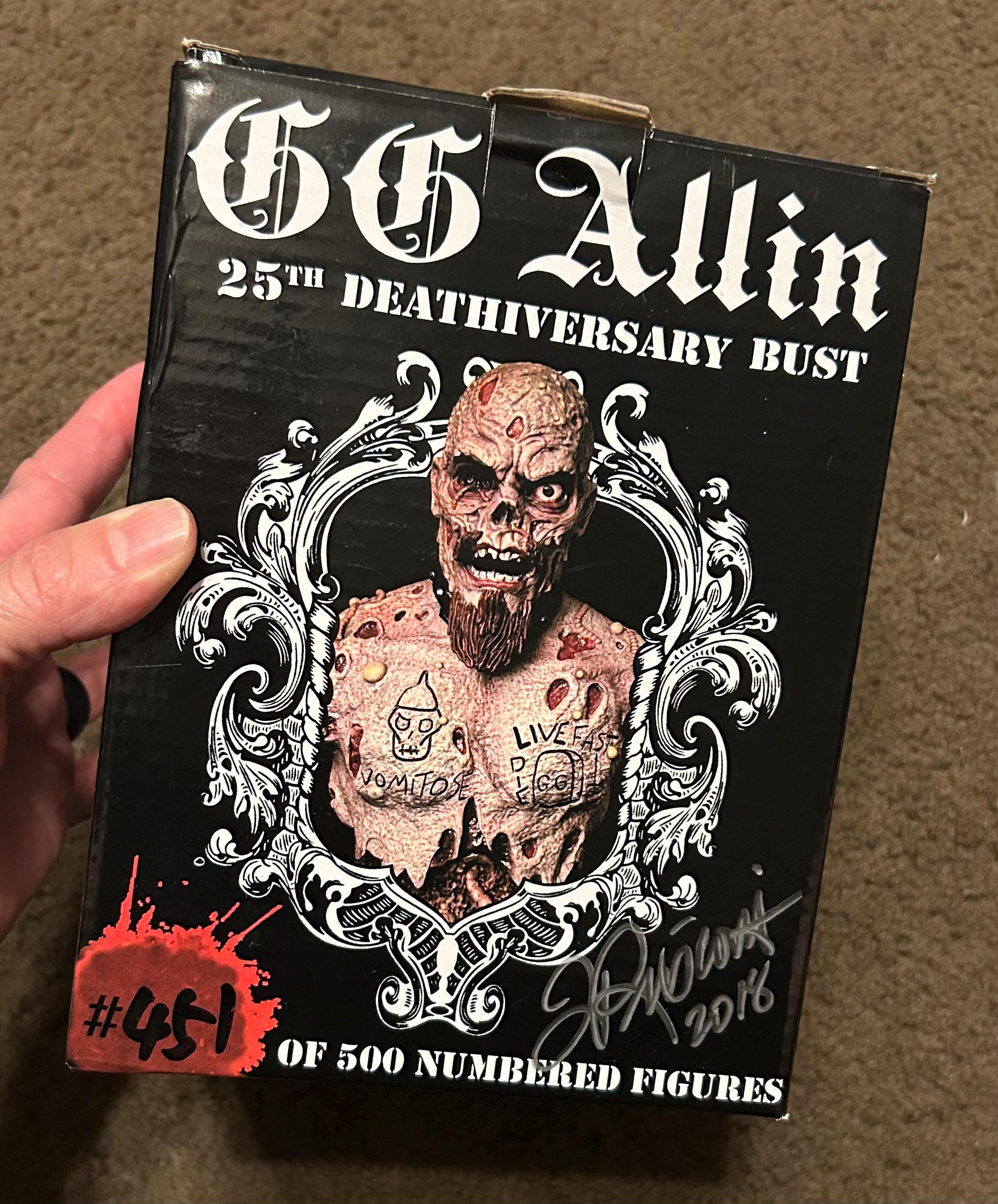 GG Allin 25th Deathiverdary Bust! #451 of 500! One of Only THREE