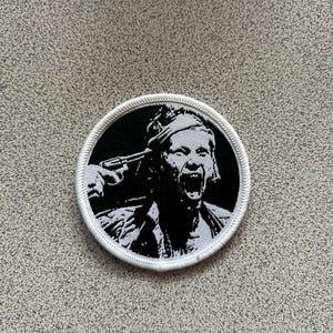 Originele rotten katoenen zeefdruk opstrijkpatch!