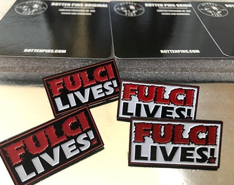 TWO Fulci Lives Enamel Pin set! - (1 Black PIN, 1 White PIN)