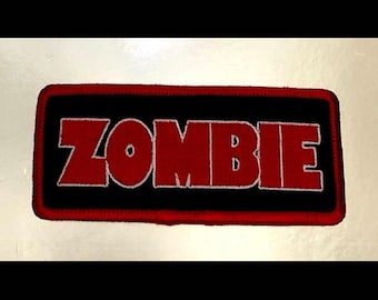 Zombie - Embroidered Patch With Iron-On Backing.