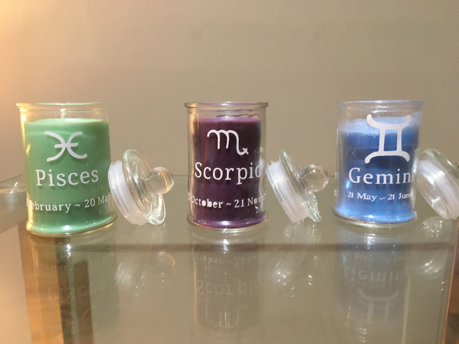 Zodiac Sign Scented Candles Etsy