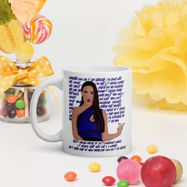 Lisa Barlow Epic Rant Hot Mic Real Housewives of Salt Lake City White glossy mug