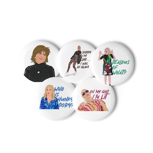 Echte Hausfrauen von Beverly Hills Set mit Pin Buttons