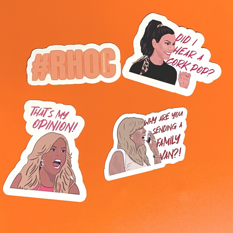 Real Housewives of Orange County 10 Sticker Pack Etsy