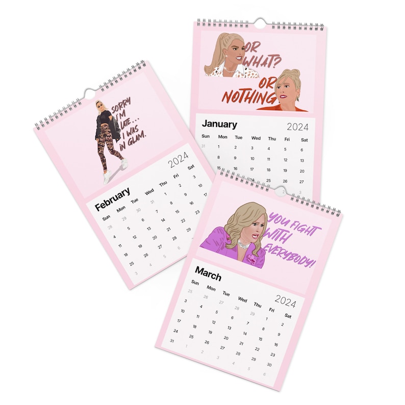 Wall Calendar 2024 Real Housewives of Beverly Hills Etsy