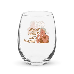 Dorinda Medley Mugshot Stemless wine glass Real Housewives of New York City