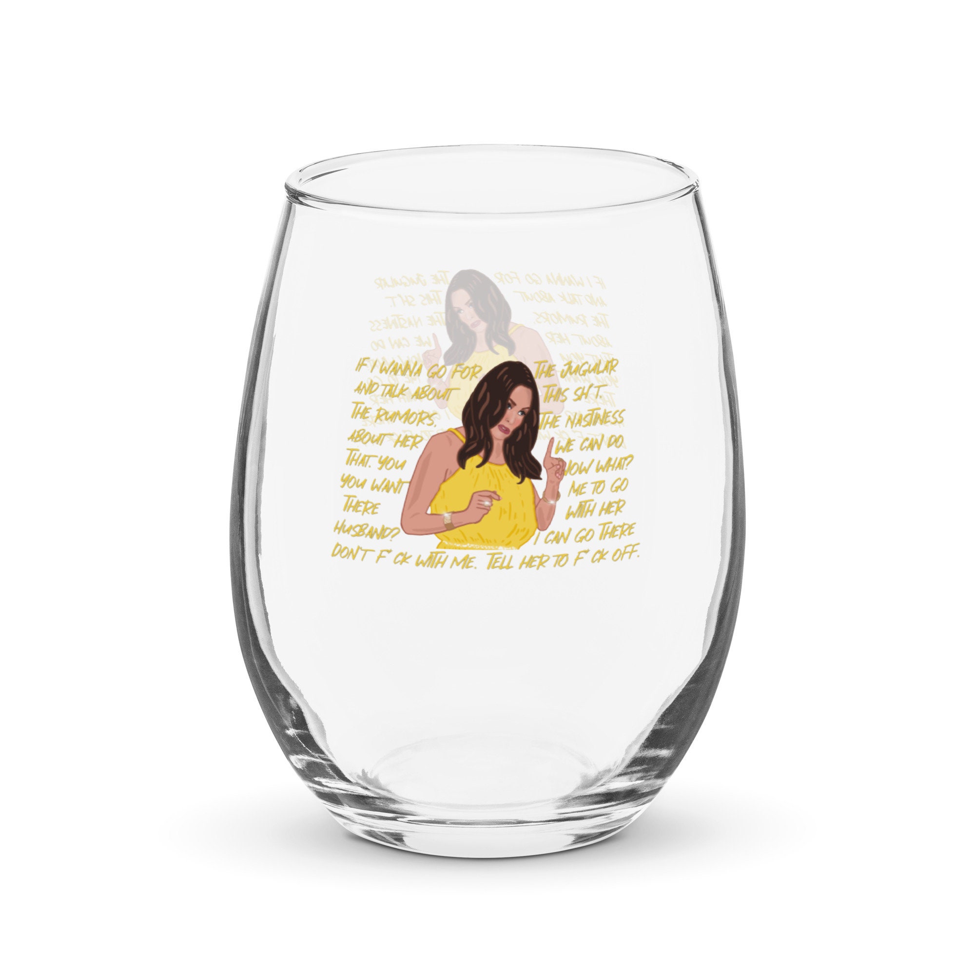 Real Housewives Of NYC Wine Glass - Dorinda 'How Am I Doing?' Stemless Glass