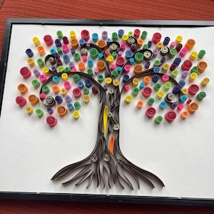 Quilling Paper Tree of Life Quilling Art Paper Quilled Tree of Life - Etsy