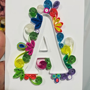 Tarjeta de quilling de papel - Arte de quilling - Carta de quilling personalizada - Regalo de cumpleaños único - Tarjeta personalizada