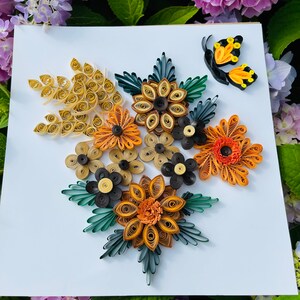 Paper Quilled Flower - Framed Quilling Art - Quilling Wall Decor ...