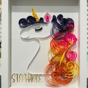 Quilling Wall Decor - Framed Quilling Art- Handmade Quilling Art - Quilling Paper Art- Birthday Gift