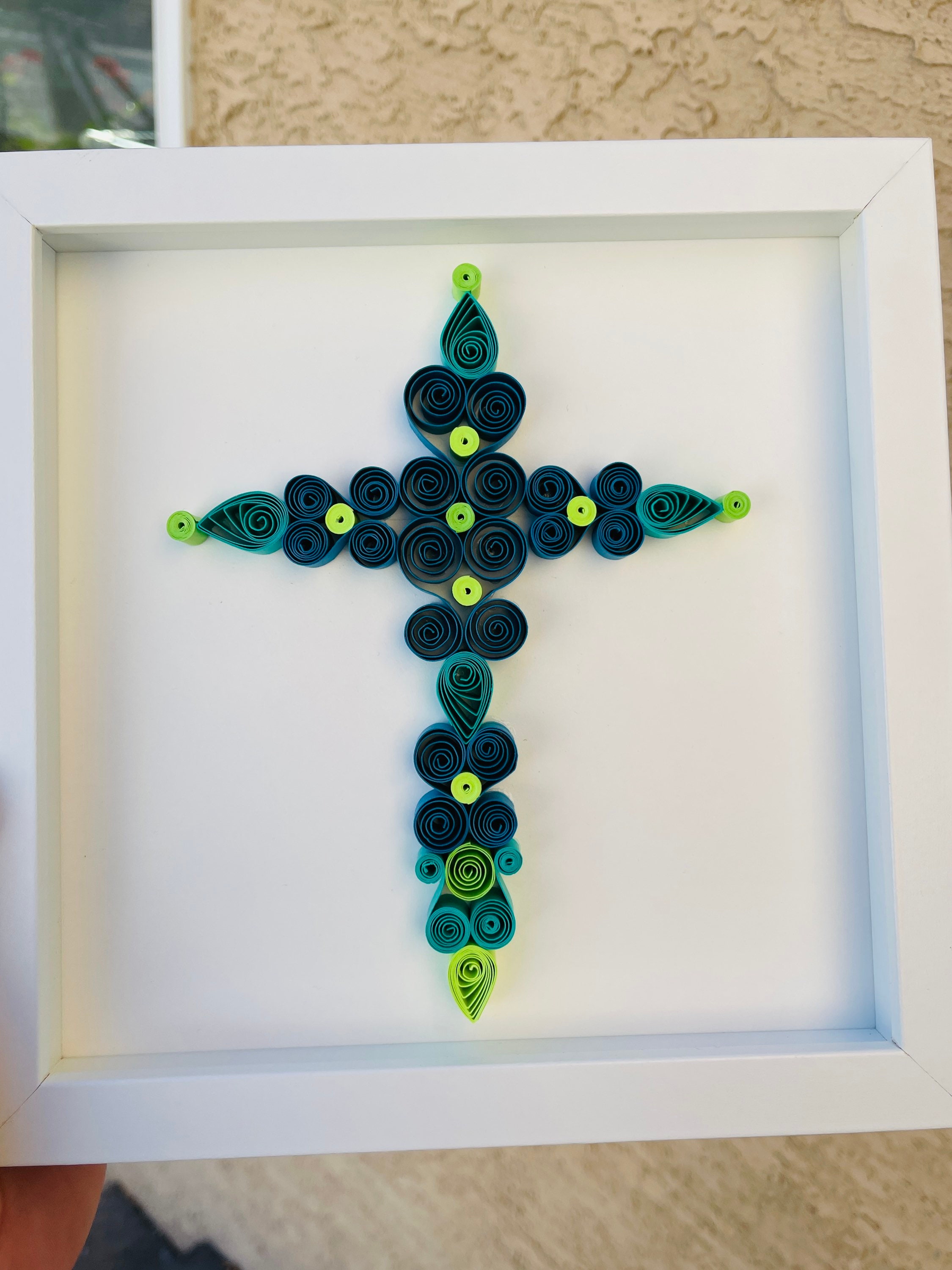 Geformt Creations Quilling-Papier Highlight S, 0,125 Zoll (3mm), Gelb & Blaugrün, 6-teilig – Zweifarbige Streifen