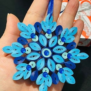 Snowflake Ornaments Handmade - Quilling Ornaments- handmade - Paper Quilled ornaments- Christmas ornaments