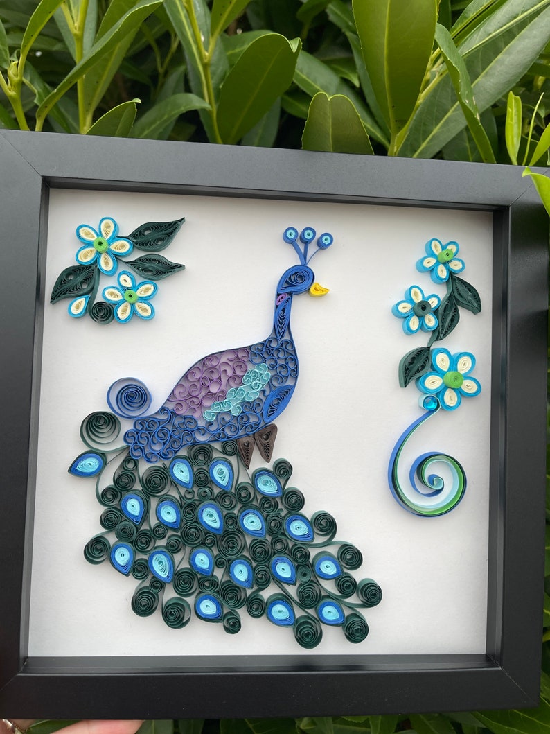 Paper Quilling Wall Art Quilling Art Framed Quilling Art Etsy