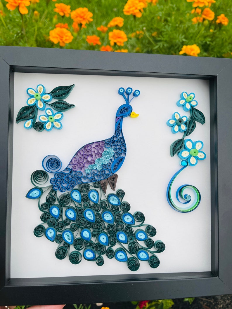 Paper Quilling Wall Art Quilling Art Framed Quilling Art Etsy