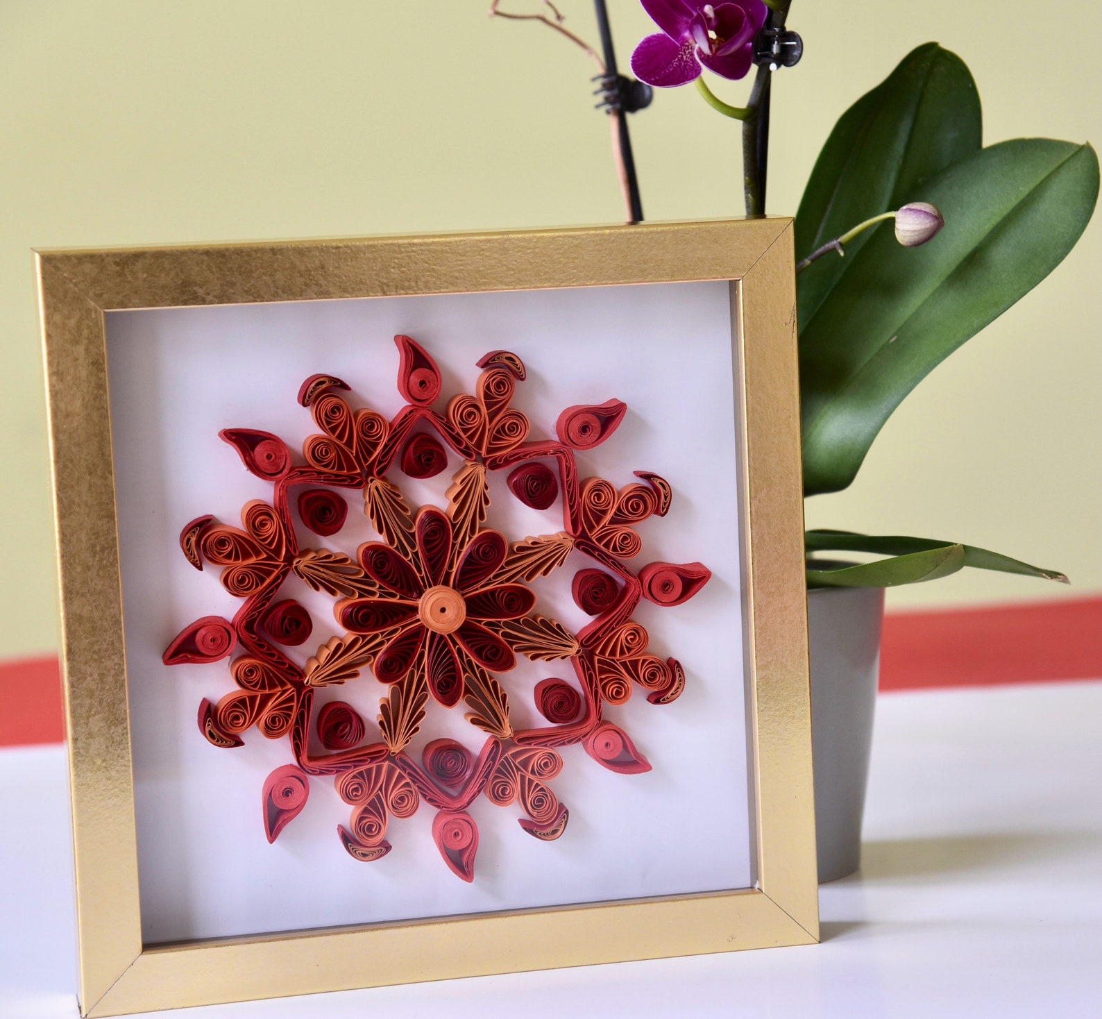 Quilling Art Quilling Wall Art Framed Quilling Art Paper Etsy