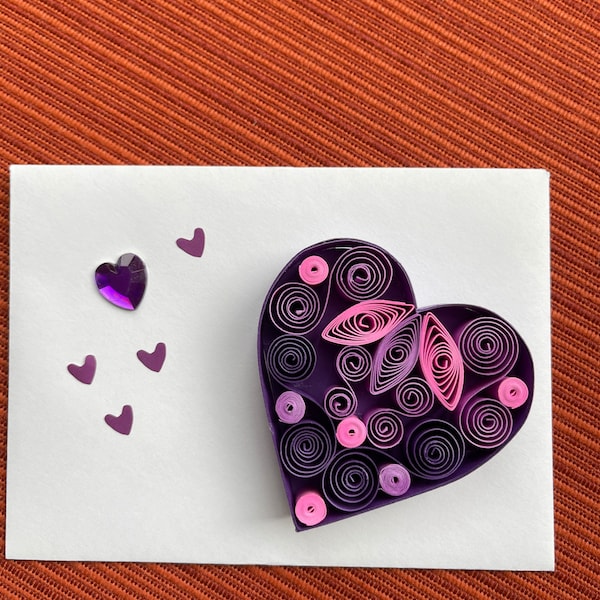 Paper Quilled Heart  - Paper Quilled Magnets - Paper Quilling Art - Anniversary gift - Paper quilling gifts