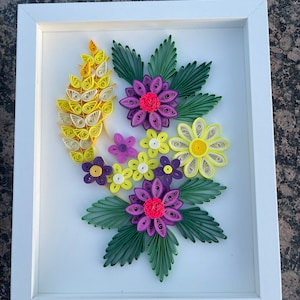 Quilling Art - Papier Quilling Blume - Wand Dekor Quilling