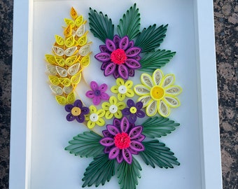 Quilling Art - Paper Quilled Flower - Wall Decor Quilling