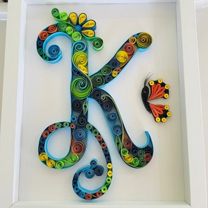 Decorazioni da parete con quilling di carta - Decorazioni da parete con quilling incorniciate - Decorazioni da parete con quilling - Regali con quilling di carta